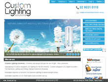 Tablet Screenshot of customlightingsolutions.com.au